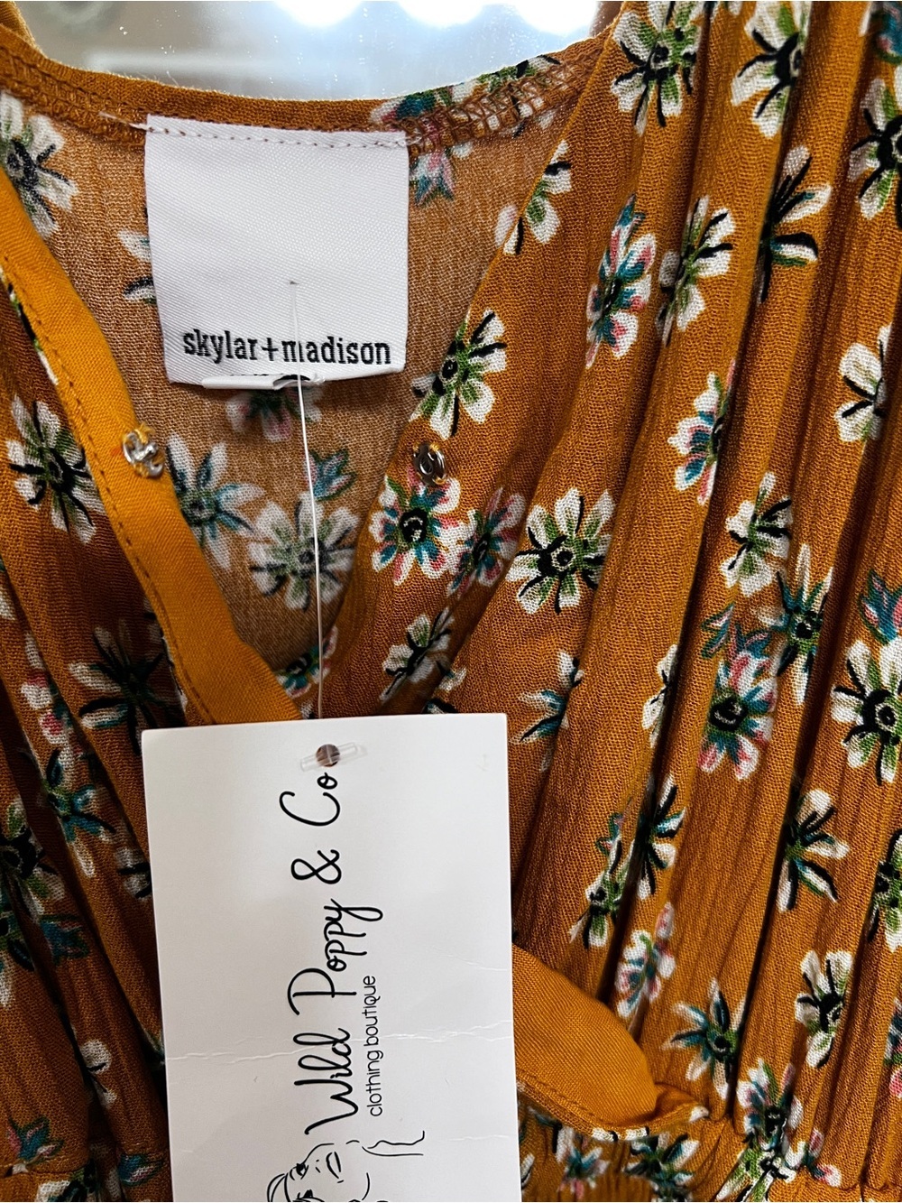 Skylar & Madison Rust Floral Sundress - Picture 4 of 5